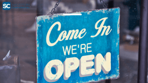 Store front open sign